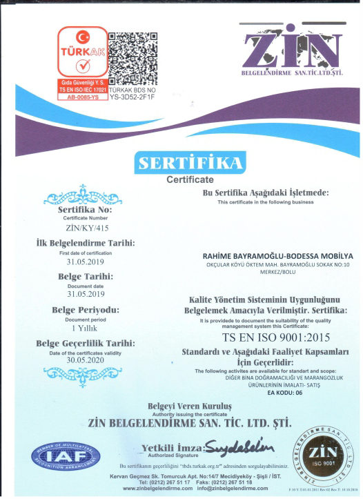 ISO 9001:2015 Kalite Yönetim Sistemi